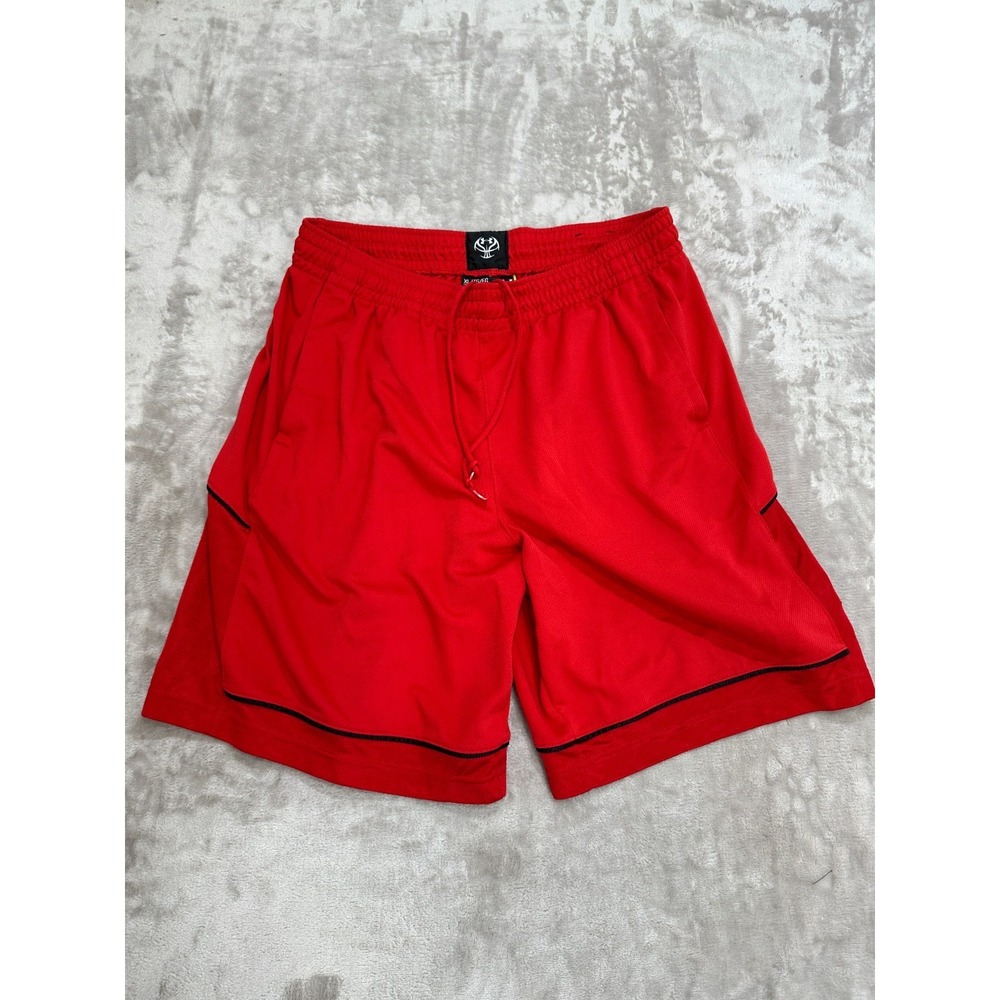 Under Armour Mens Athletic Basketball Shorts Size XL Red Pockets Drawstring